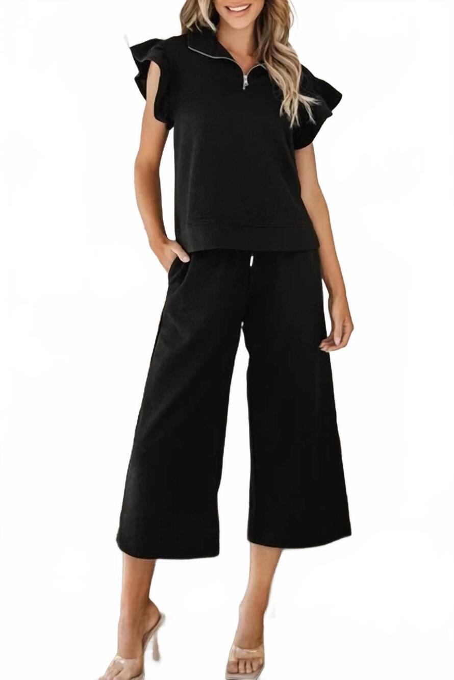 NEW LITTLE DAISY CLOSET classic two piece set in black